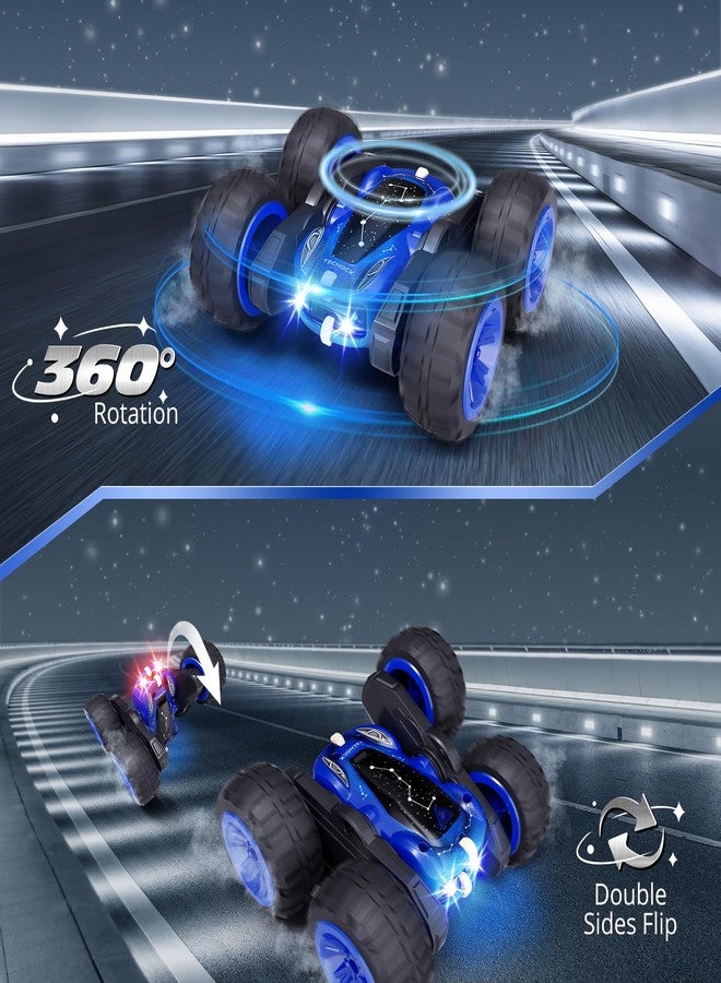 Tecnock Remote Control Car, 2.4GHz RC Cars with USB-C Easy Charging, 4WD Double Sided 360° Rotates and Flips RC Stunt Car, Toys Gift for Boys and Girls Ages 6-8, 8-12 - Image 4